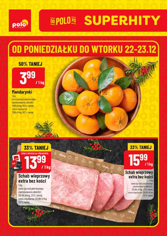 POLOmarket - gazetka promocyjna Super hity od poniedziałku 22.12 do wtorku 23.12
