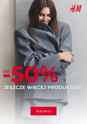 H&M - gazetka promocyjna Do -50% jeszcze więcej produktów od poniedziałku 22.12 