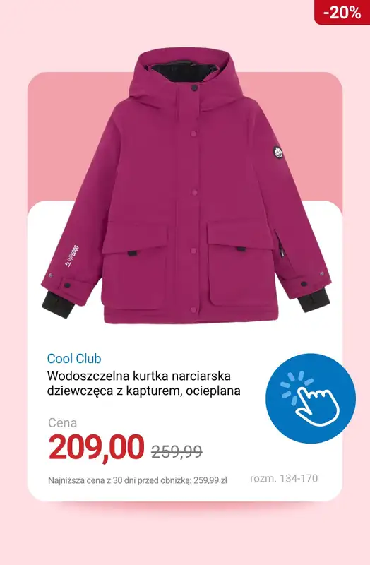 Smyk - gazetka promocyjna Kurtki i płaszcze na wyprzedaży od poniedziałku 22.12  - strona 7