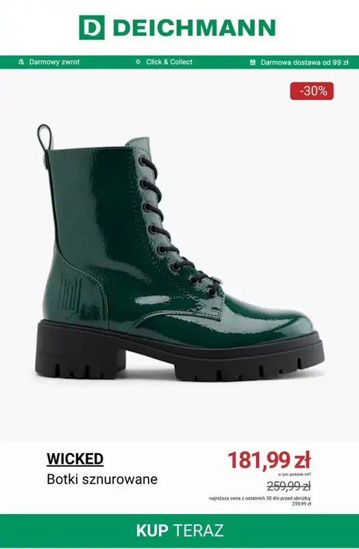 Deichmann - gazetka promocyjna Wyprzedaż botków od poniedziałku 22.12  - strona 7