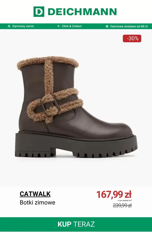 Deichmann - gazetka promocyjna Wyprzedaż botków od poniedziałku 22.12  - strona 4