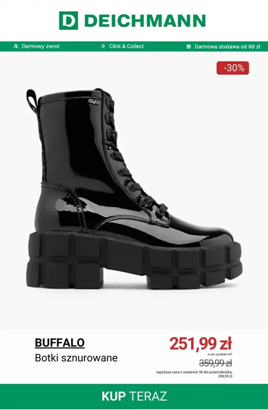 Deichmann - gazetka promocyjna Wyprzedaż botków od poniedziałku 22.12  - strona 6