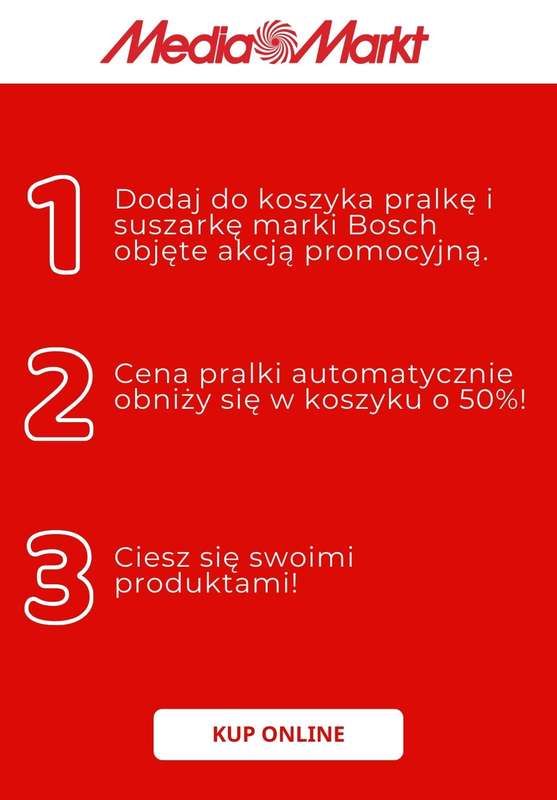 Media Markt - gazetka promocyjna Suszarka Bosch w zestawie z pralką taniej o 50% od poniedziałku 22.12 do środy 31.12 - strona 2