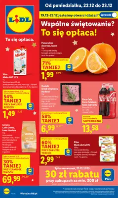 Lidl - gazetka promocyjna Oferta od poniedziałku od poniedziałku 22.12 do wtorku 23.12