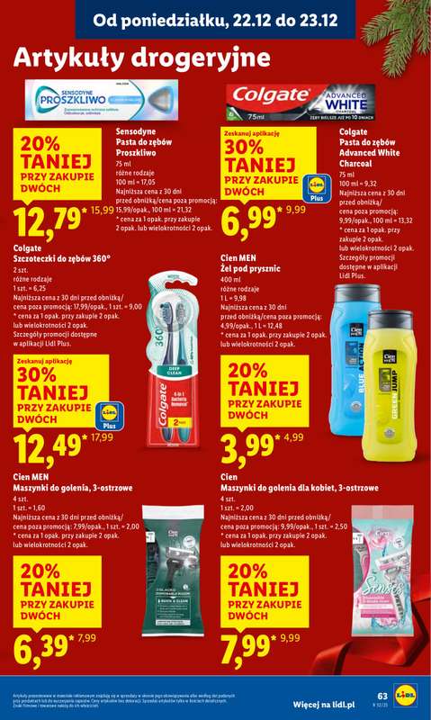 Lidl - gazetka promocyjna Oferta od poniedziałku od poniedziałku 22.12 do wtorku 23.12 - strona 65