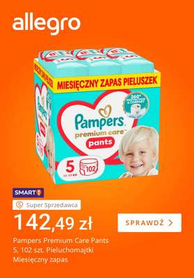 Pampers Premium Care Pants 5, 102 szt. Pieluchomajtki Miesięczny zapas
