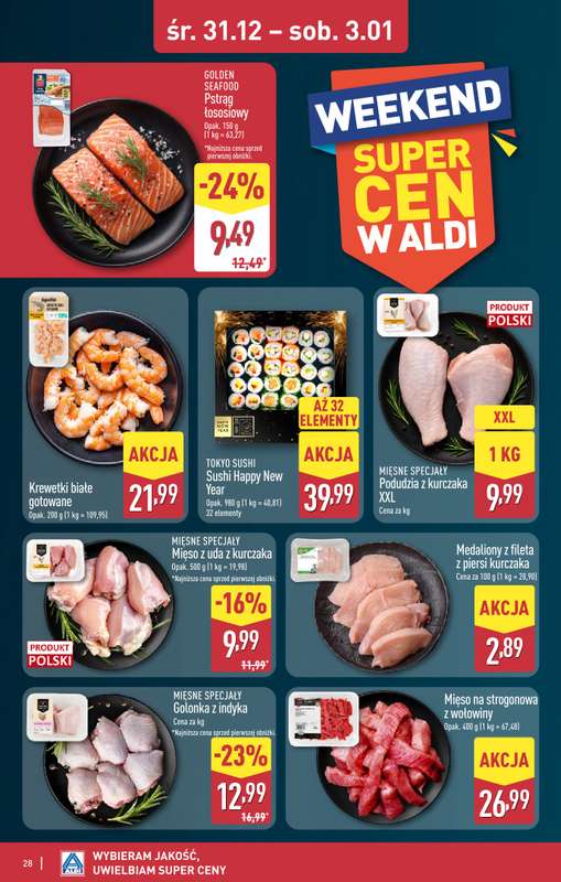 Aldi - gazetka promocyjna PRUSZKÓW: WIELKIE OTWARCIE już we wtorek: 30.12! od wtorku 30.12 do środy 31.12 - strona 28