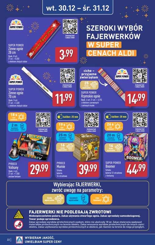 Aldi - gazetka promocyjna PRUSZKÓW: WIELKIE OTWARCIE już we wtorek: 30.12! od wtorku 30.12 do środy 31.12 - strona 22