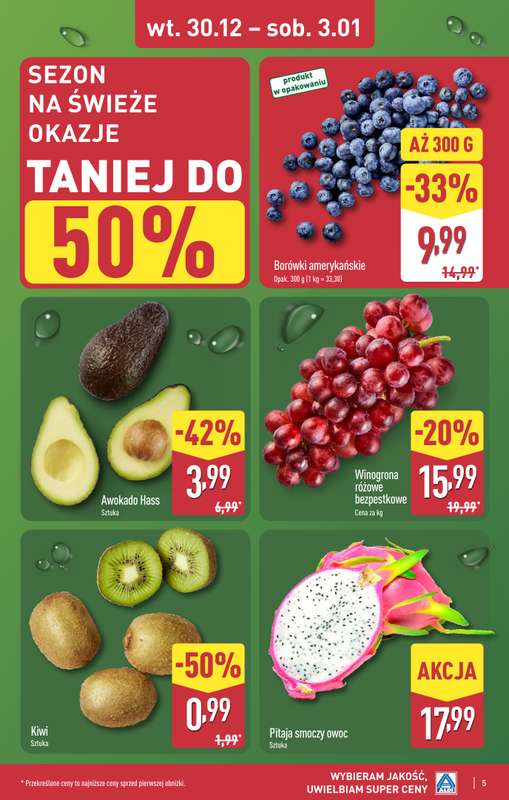 Aldi - gazetka promocyjna PRUSZKÓW: WIELKIE OTWARCIE już we wtorek: 30.12! od wtorku 30.12 do środy 31.12 - strona 5