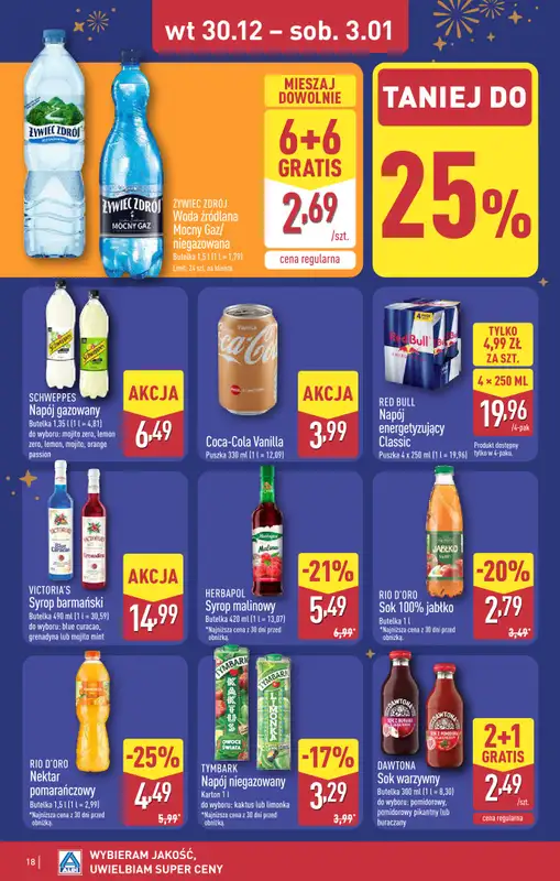 Aldi - gazetka promocyjna ŁÓDŹ: WIELKIE OTWARCIE już we wtorek: 30.12! od wtorku 30.12 do środy 31.12 - strona 18