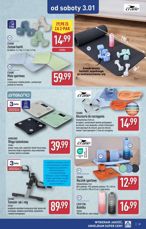 Aldi - gazetka promocyjna ŁÓDŹ: WIELKIE OTWARCIE już we wtorek: 30.12! od wtorku 30.12 do środy 31.12 - strona 31