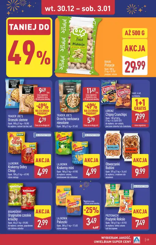 Aldi - gazetka promocyjna ŁÓDŹ: WIELKIE OTWARCIE już we wtorek: 30.12! od wtorku 30.12 do środy 31.12 - strona 17