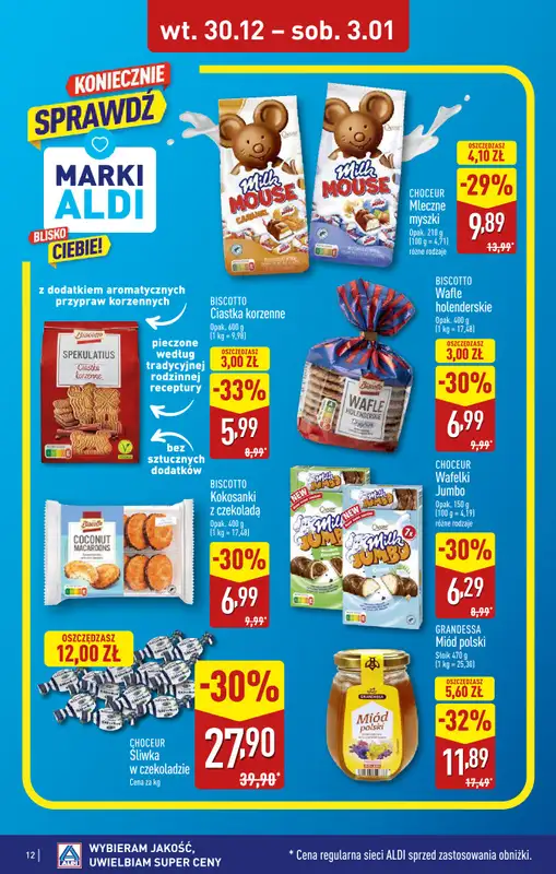 Aldi - gazetka promocyjna ŁÓDŹ: WIELKIE OTWARCIE już we wtorek: 30.12! od wtorku 30.12 do środy 31.12 - strona 12