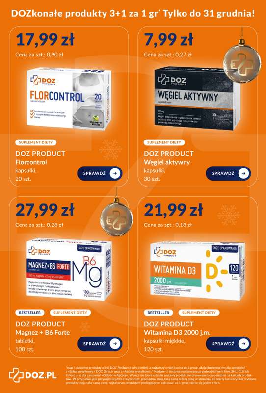 DOZ.PL - gazetka promocyjna DOZkonałe produkty 3+1 za 1 gr od wtorku 23.12 do środy 31.12 - strona 2