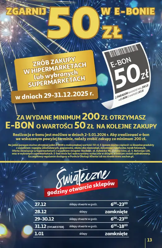 Auchan - gazetka promocyjna Gazetka Sylwestrowe Okazje od soboty 27.12 do środy 31.12 - strona 13