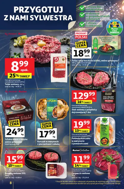 Auchan - gazetka promocyjna Gazetka Sylwestrowe Okazje od soboty 27.12 do środy 31.12 - strona 8
