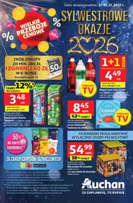 Auchan - gazetka promocyjna Gazetka Sylwestrowe Okazje od soboty 27.12 do środy 31.12