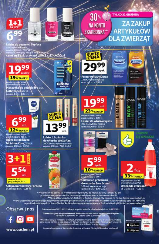 Auchan - gazetka promocyjna Gazetka Sylwestrowe Okazje od soboty 27.12 do środy 31.12 - strona 14