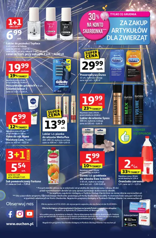 Auchan - gazetka promocyjna Gazetka Sylwestrowe Okazje od soboty 27.12 do środy 31.12 - strona 14