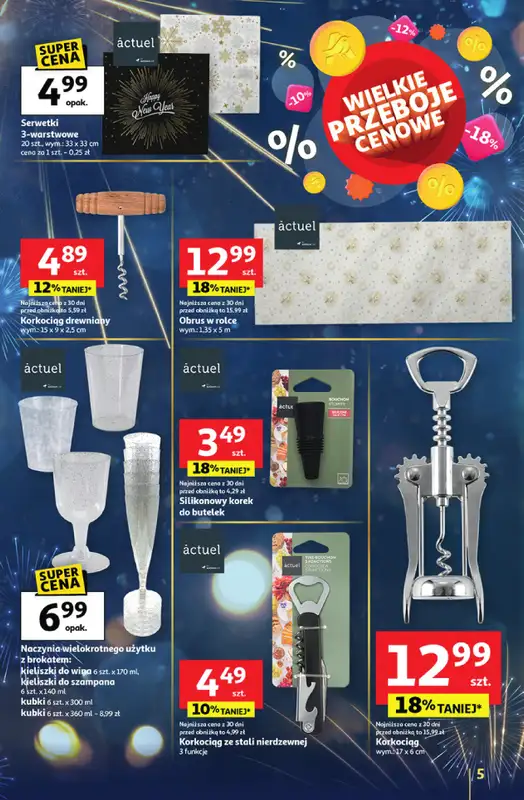 Auchan - gazetka promocyjna Gazetka Sylwestrowe Okazje od soboty 27.12 do środy 31.12 - strona 5