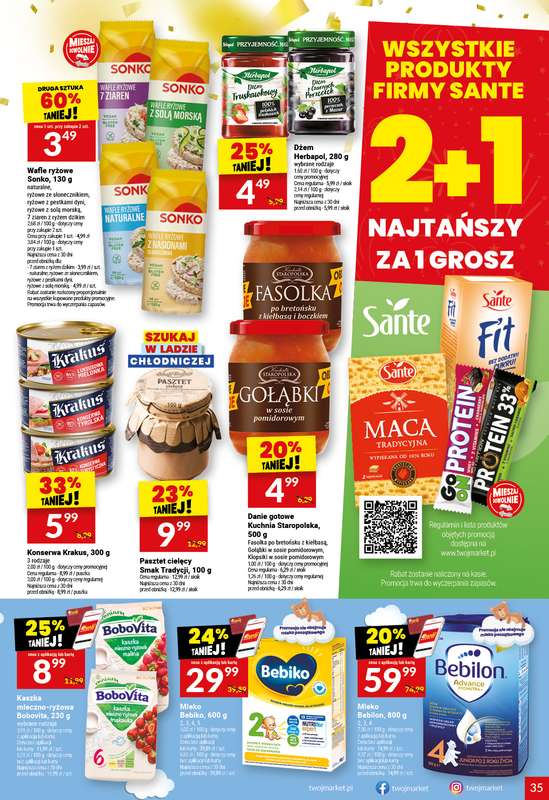 Twój Market - gazetka promocyjna Gazetka od poniedziałku 29.12 do wtorku 06.01 - strona 35