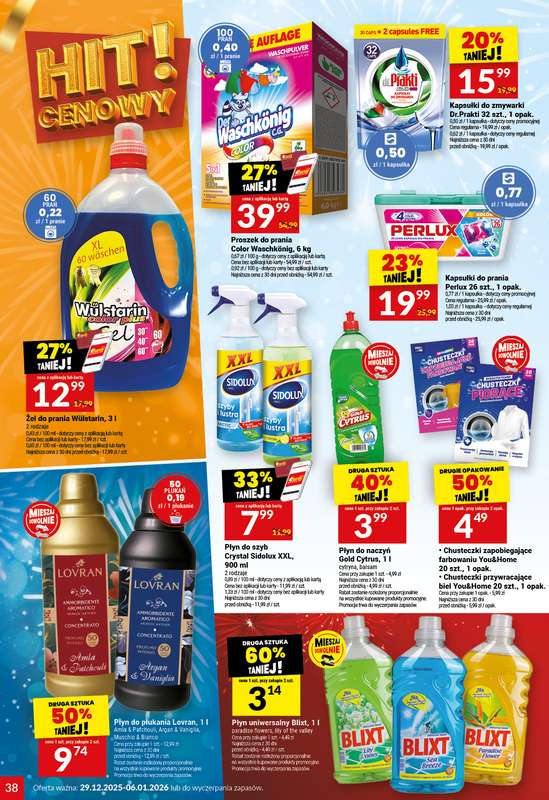 Twój Market - gazetka promocyjna Gazetka od poniedziałku 29.12 do wtorku 06.01 - strona 38