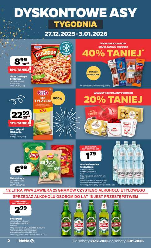 Netto - gazetka promocyjna Gazetka Spożywcza od soboty 27.12 do soboty 03.01 - strona 2
