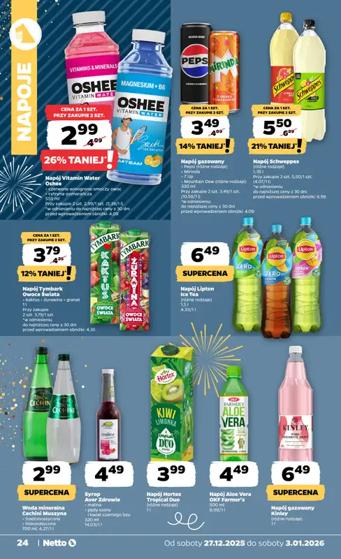 Netto - gazetka promocyjna Gazetka Spożywcza od soboty 27.12 do soboty 03.01 - strona 24