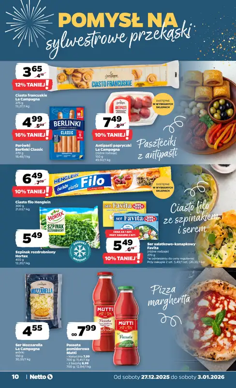 Netto - gazetka promocyjna Gazetka Spożywcza od soboty 27.12 do soboty 03.01 - strona 10