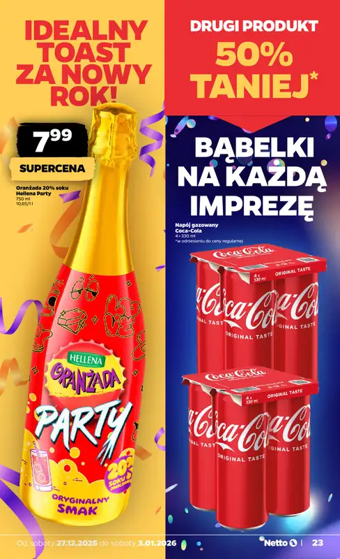 Netto - gazetka promocyjna Gazetka Spożywcza od soboty 27.12 do soboty 03.01 - strona 23