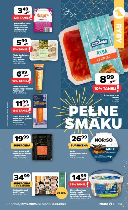 Netto - gazetka promocyjna Gazetka Spożywcza od soboty 27.12 do soboty 03.01 - strona 13