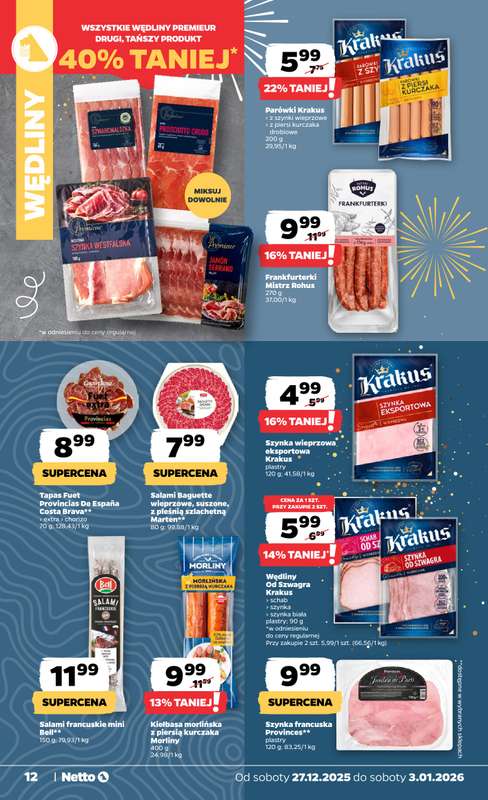 Netto - gazetka promocyjna Gazetka Spożywcza od soboty 27.12 do soboty 03.01 - strona 12