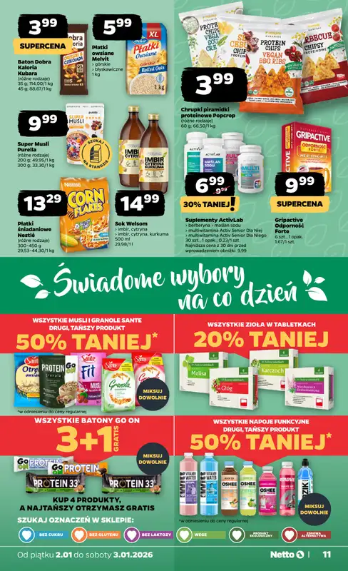 Netto - gazetka promocyjna Gazetka Spożywcza od piątku 02.01 do soboty 03.01 - strona 11