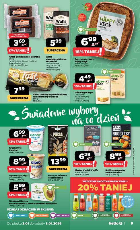 Netto - gazetka promocyjna Gazetka Spożywcza od piątku 02.01 do soboty 03.01 - strona 9