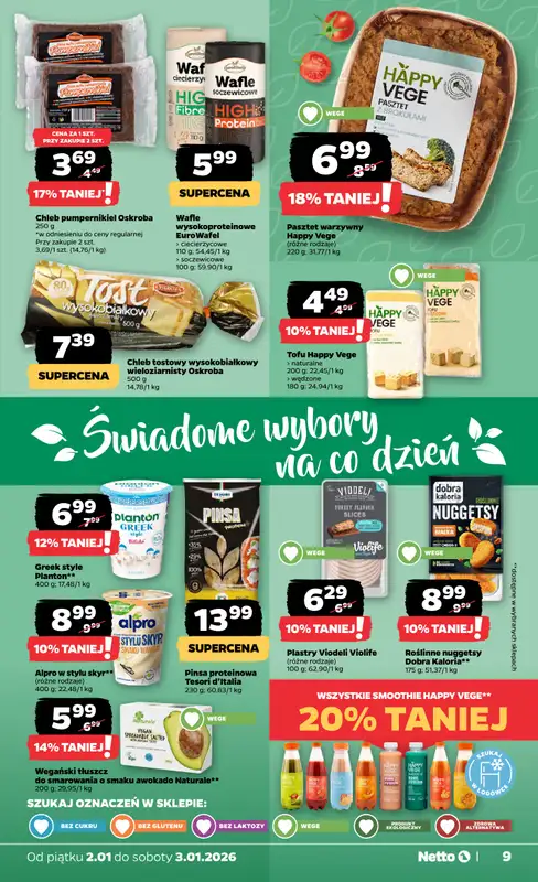 Netto - gazetka promocyjna Gazetka Spożywcza od piątku 02.01 do soboty 03.01 - strona 9