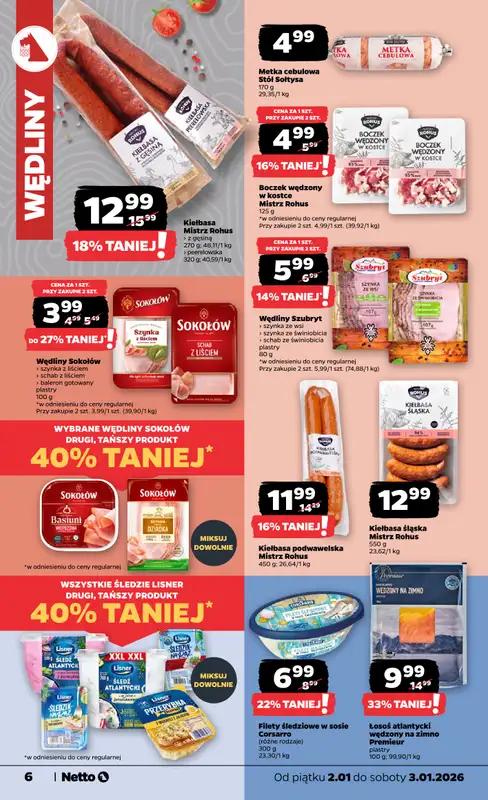 Netto - gazetka promocyjna Gazetka Spożywcza od piątku 02.01 do soboty 03.01 - strona 6