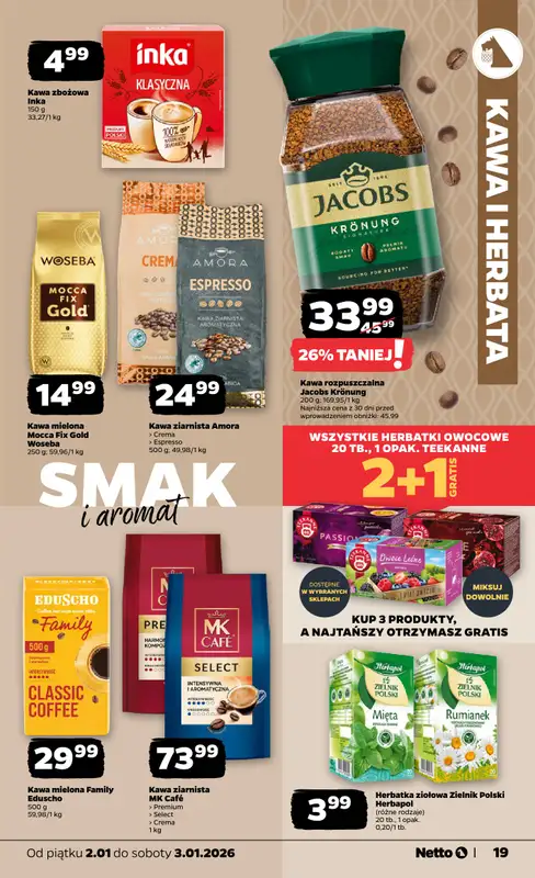 Netto - gazetka promocyjna Gazetka Spożywcza od piątku 02.01 do soboty 03.01 - strona 19