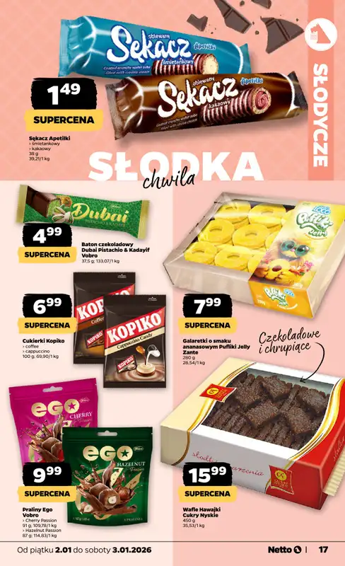 Netto - gazetka promocyjna Gazetka Spożywcza od piątku 02.01 do soboty 03.01 - strona 17