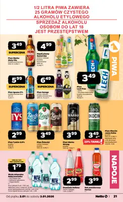 Netto - gazetka promocyjna Gazetka Spożywcza od piątku 02.01 do soboty 03.01 - strona 21
