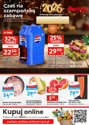 Auchan - gazetka promocyjna Gazetka Racibórz I Czas na szampańską zabawę od soboty 27.12 do środy 31.12