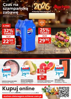 Auchan - gazetka promocyjna Gazetka Zielona Góra I Czas na szampańską zabawę od soboty 27.12 do środy 31.12
