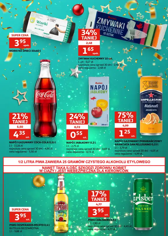 Auchan - gazetka promocyjna Gazetka Zielona Góra I Czas na szampańską zabawę od soboty 27.12 do środy 31.12 - strona 21