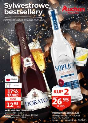 Auchan - gazetka promocyjna Gazetka Zielona Góra I Sylwestrowe Bestsellery od soboty 27.12 do poniedziałku 05.01