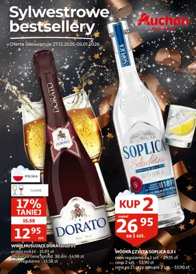 Auchan - gazetka promocyjna Gazetka Zielona Góra I Sylwestrowe Bestsellery od soboty 27.12 do poniedziałku 05.01