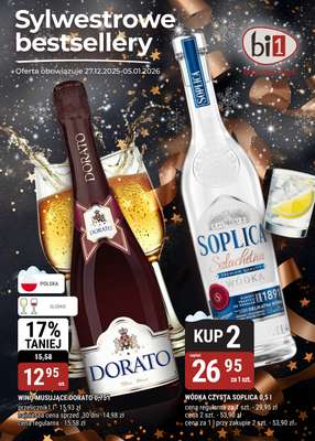 bi1 - gazetka promocyjna Gazetka Sylwestrowe Bestsellery od soboty 27.12 do poniedziałku 05.01