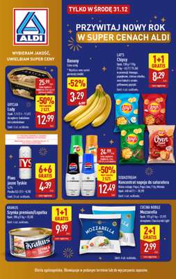 Aldi - gazetka promocyjna Przywitaj nowy rok w super cenach Aldi! od środy 31.12 do środy 31.12