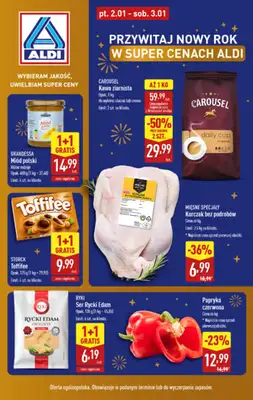 Aldi - gazetka promocyjna Przywitaj nowy rok w super cenach Aldi! od piątku 02.01 do soboty 03.01