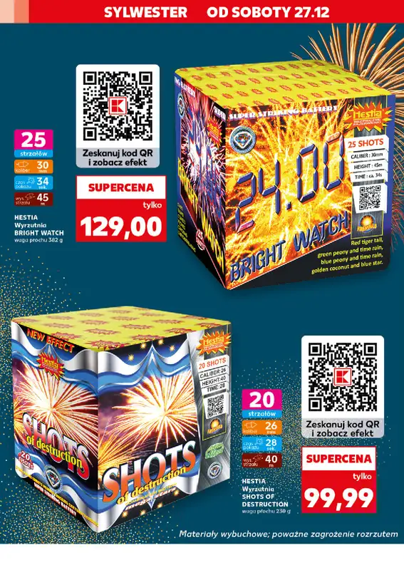 Kaufland - gazetka promocyjna Oferta Kaufland - Fajerwerki  do środy 31.12 - strona 6
