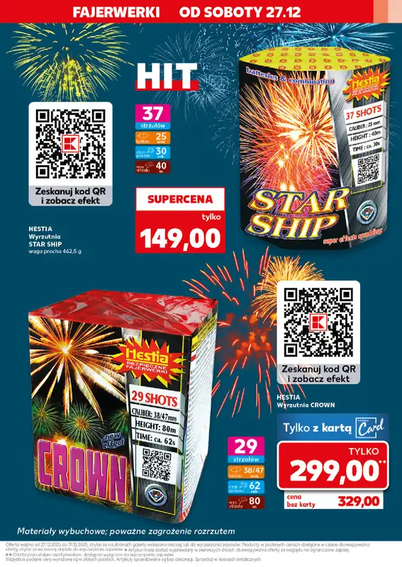 Kaufland - gazetka promocyjna Oferta Kaufland - Fajerwerki  do środy 31.12 - strona 9