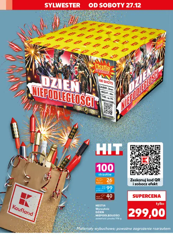 Kaufland - gazetka promocyjna Oferta Kaufland - Fajerwerki  do środy 31.12 - strona 12